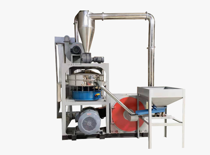 Mingxinzhi disc mill pulverizer for sale with cyclone dust collector for PVC powder grinding