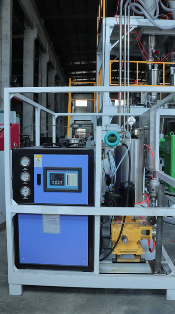 Automated control cabinet for PS foam profile production line with PLC monitoring and alarms