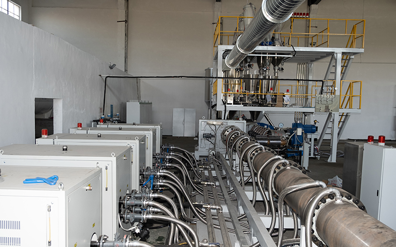 All in one XPS foam board line downstream equipment for embossing surface texturing and trimming