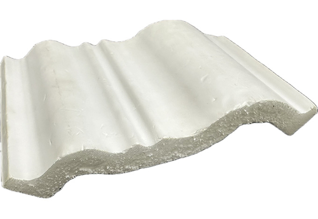 PS foam crown molding profile for ceiling trim extrusion from Mingxinzhi production line