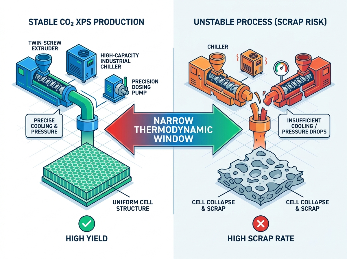 CO2 XPS production line manufacturing equipment